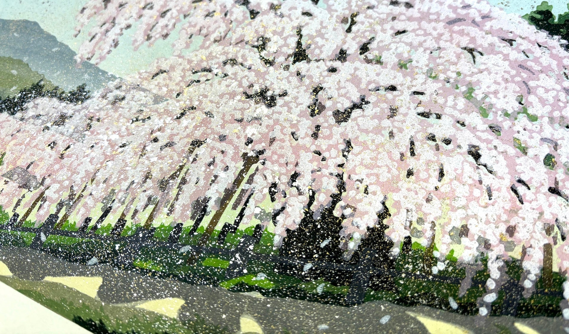 - Haru - ranman no Takizakura (Waterfall Cherry Tree in Spring) - Masao Ido - SAKURA FINE ART