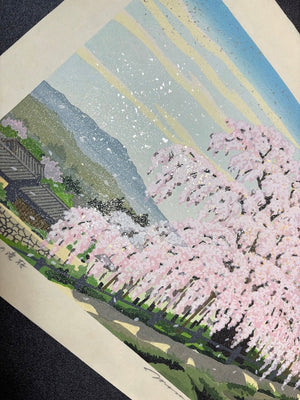 - Haru-ranman no Takizakura (Waterfall Cherry Tree in Spring) - Masao Ido - SAKURA FINE ART