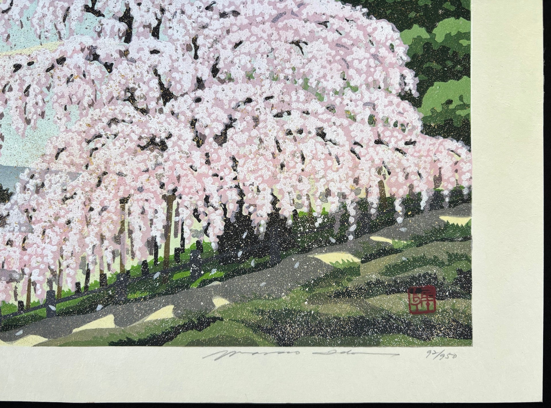  - Haru - ranman no Takizakura (Waterfall Cherry Tree in Spring) - Masao Ido - SAKURA FINE ART