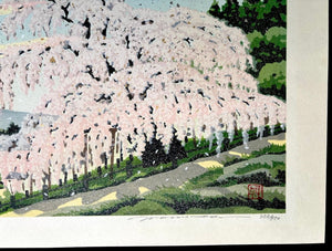  - Haru - ranman no Takizakura (Waterfall Cherry Tree in Spring) - Masao Ido - SAKURA FINE ART