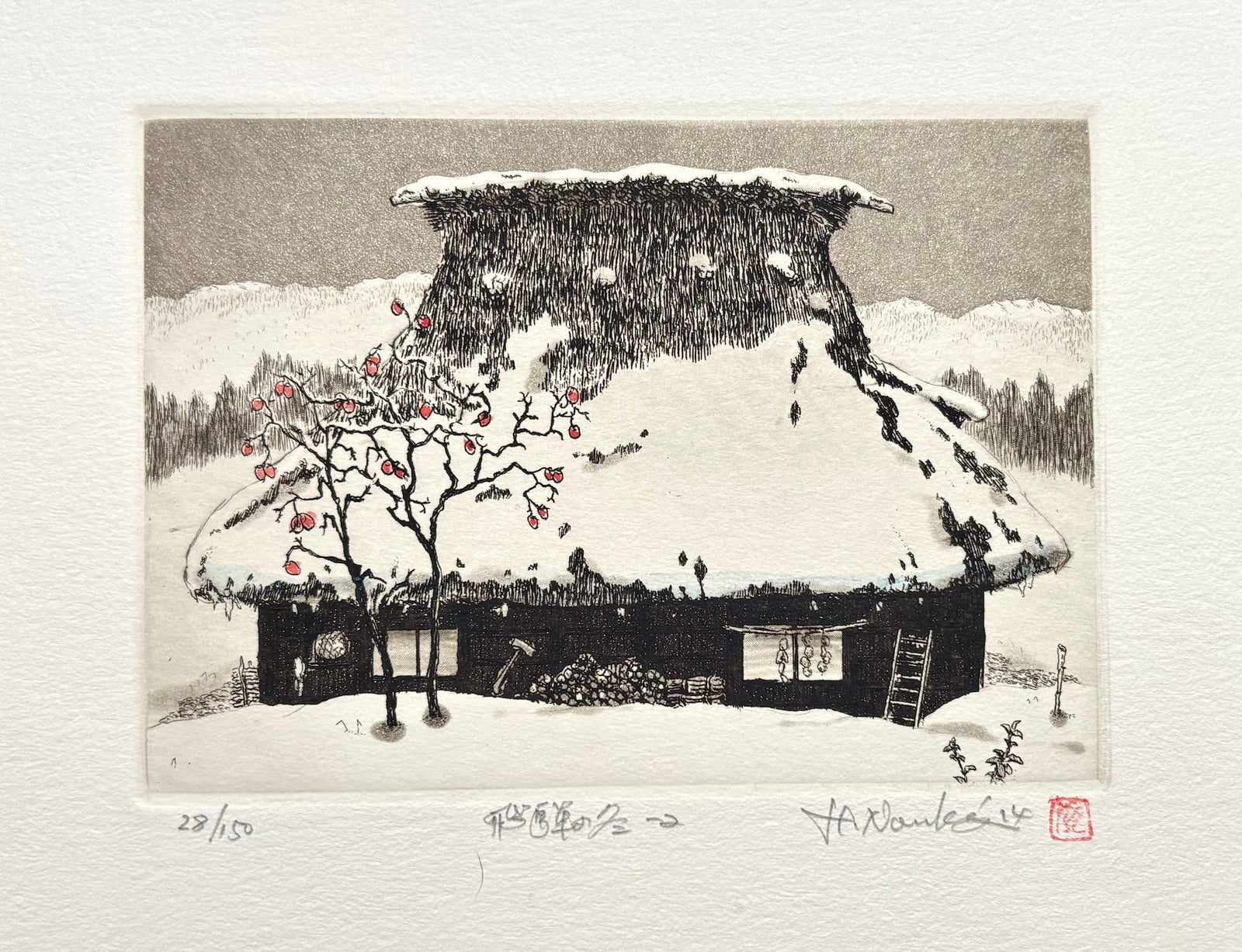  - Hida no Fuyu - 2 ( Hida at Winter - 2 ) - Hiroto Norikane - SAKURA FINE ART