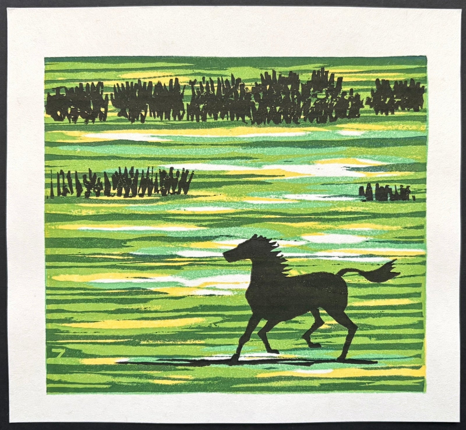  - Horse in the Grassland - Fumio Fujita - SAKURA FINE ART