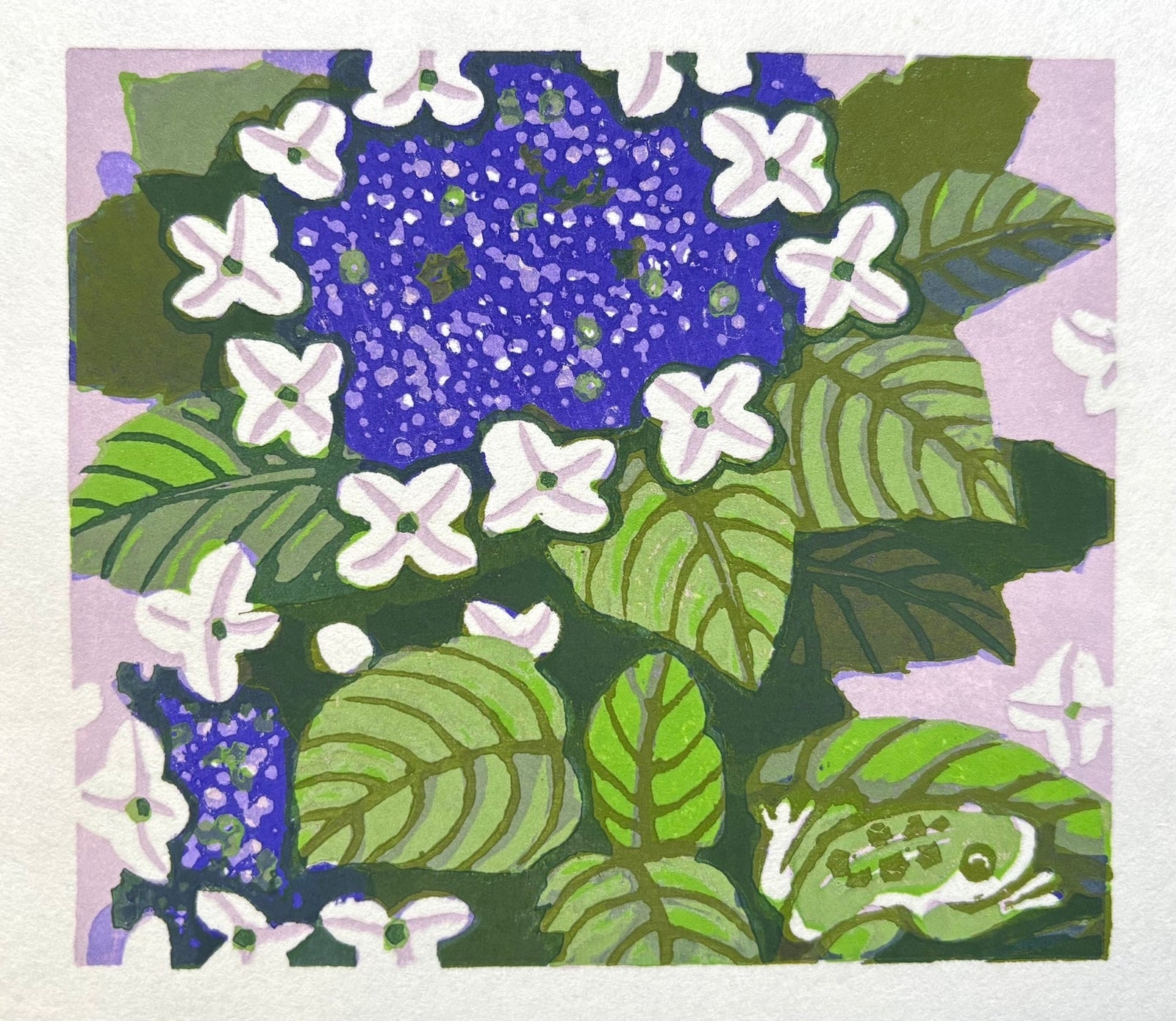  - Hydrangea and Frog - Taku Harada - SAKURA FINE ART