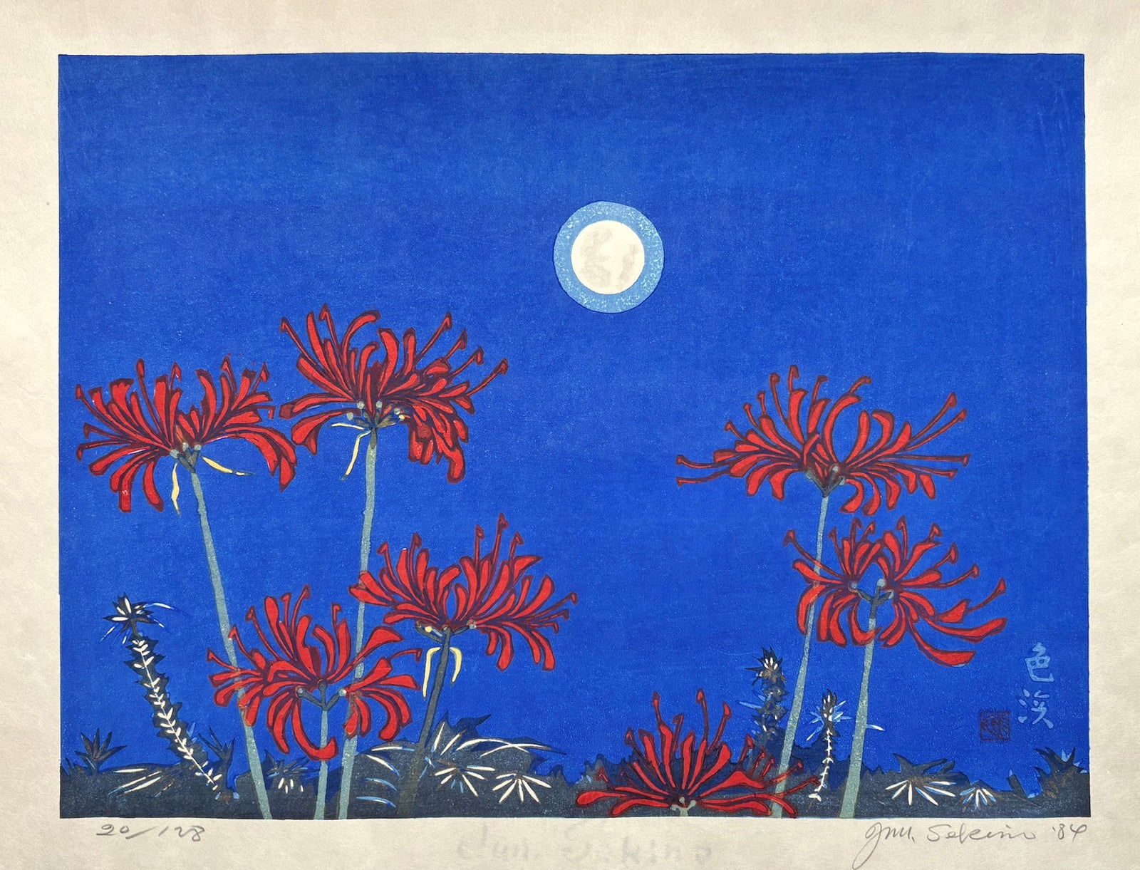  - Irogahama, Manjushage (Spider Lilies at Irogahama - Junichiro Sekino - SAKURA FINE ART