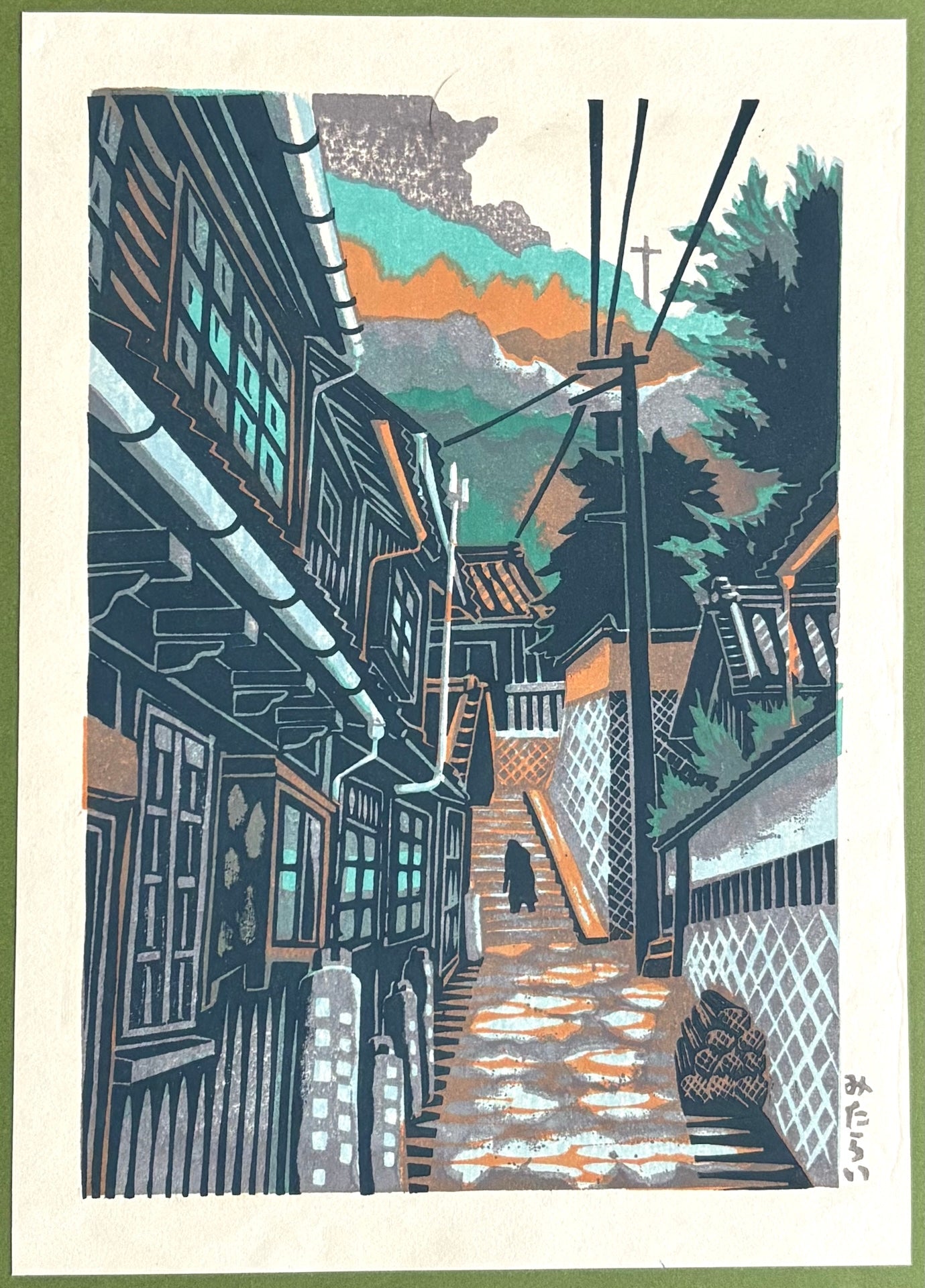 - Island Townscape, Mitarai - Osamu Ueda - SAKURA FINE ART