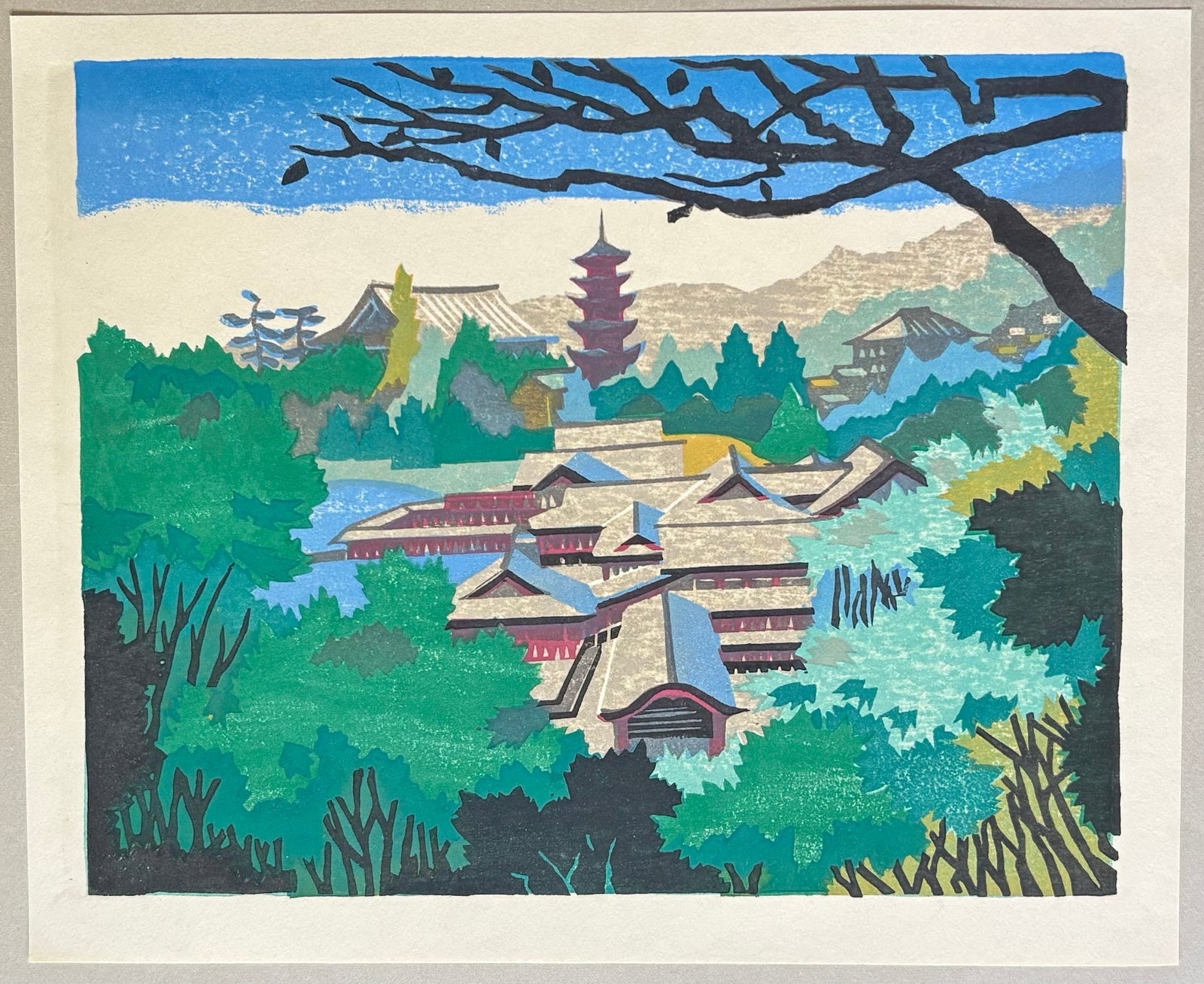  - Itsukushima Shrine and Pagoda, Miyajima - Osamu Ueda - SAKURA FINE ART