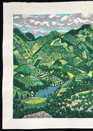  - Iyo no Mikan - yama (Citrus Orchards on Mountain Slopes in Iyo) - Fumio Kitaoka - SAKURA FINE ART
