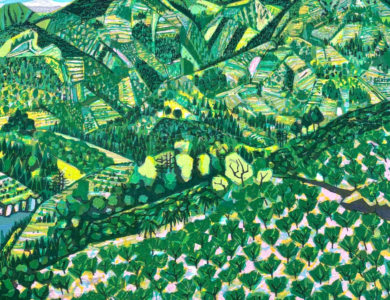  - Iyo no Mikan - yama (Citrus Orchards on Mountain Slopes in Iyo) - Fumio Kitaoka - SAKURA FINE ART