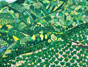  - Iyo no Mikan - yama (Citrus Orchards on Mountain Slopes in Iyo) - Fumio Kitaoka - SAKURA FINE ART