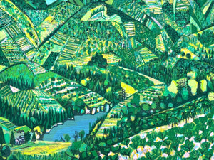  - Iyo no Mikan - yama (Citrus Orchards on Mountain Slopes in Iyo) - Fumio Kitaoka - SAKURA FINE ART