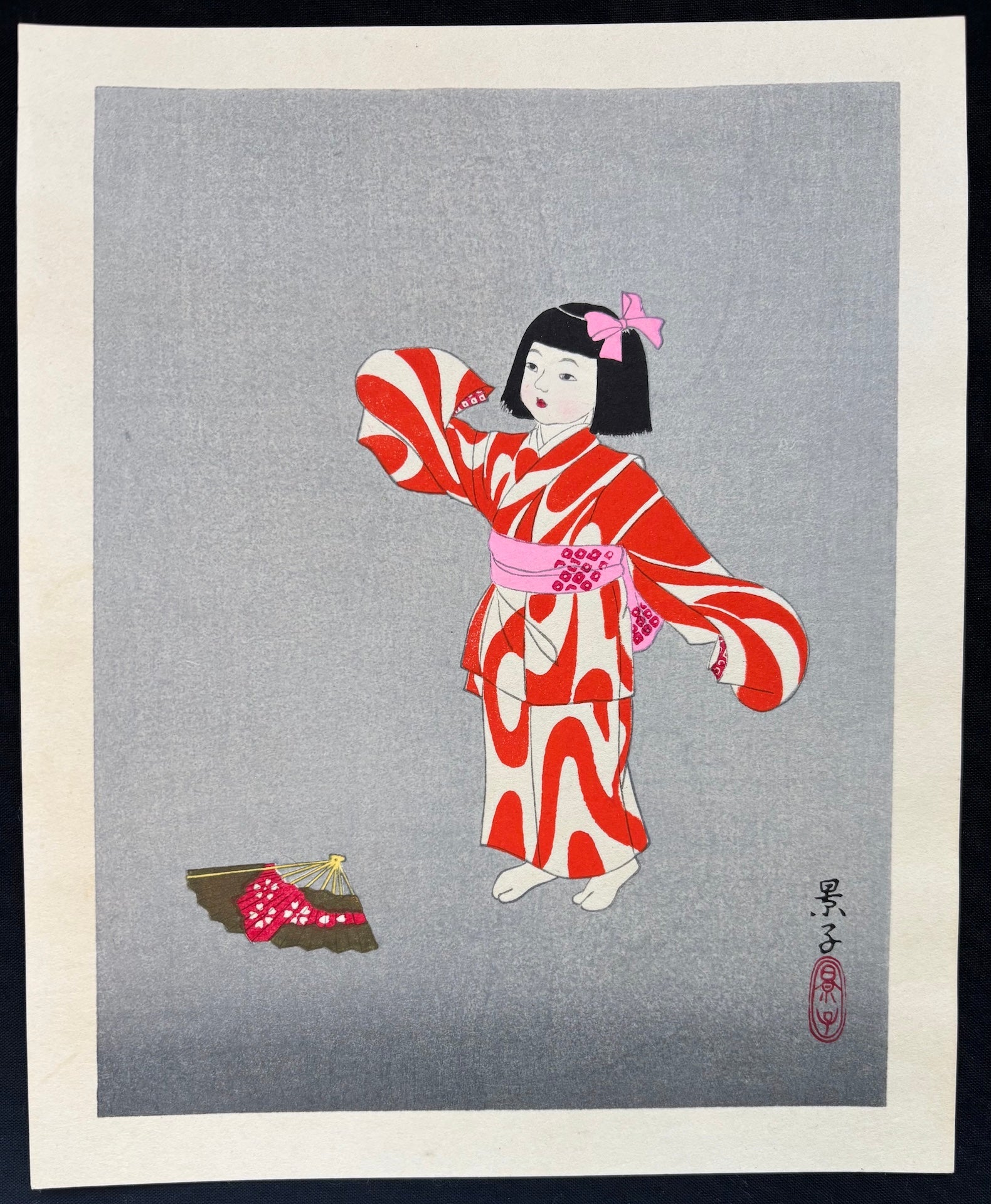  - 'Japanese Dance Practice' from the series 'The Life of Japanese Children' - Keiko Yurimoto - SAKURA FINE ART