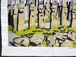  - Jizo Statues Scenery - Katsu Matumoto - SAKURA FINE ART