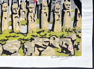  - Jizo Statues Scenery - Katsu Matumoto - SAKURA FINE ART