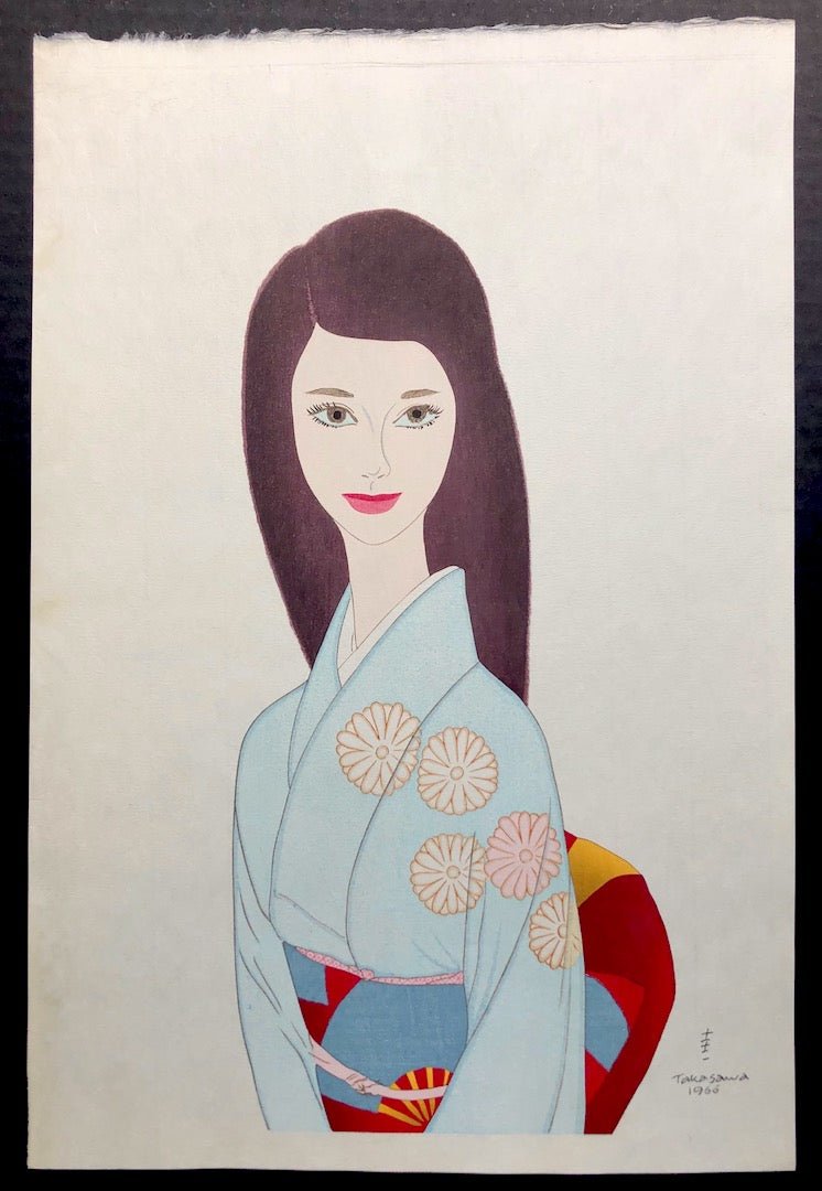  - Kiku no Shiratsuyu (Modern beauty in Kimono, Chrysantemum) - Keiichi Takasawa - SAKURA FINE ART