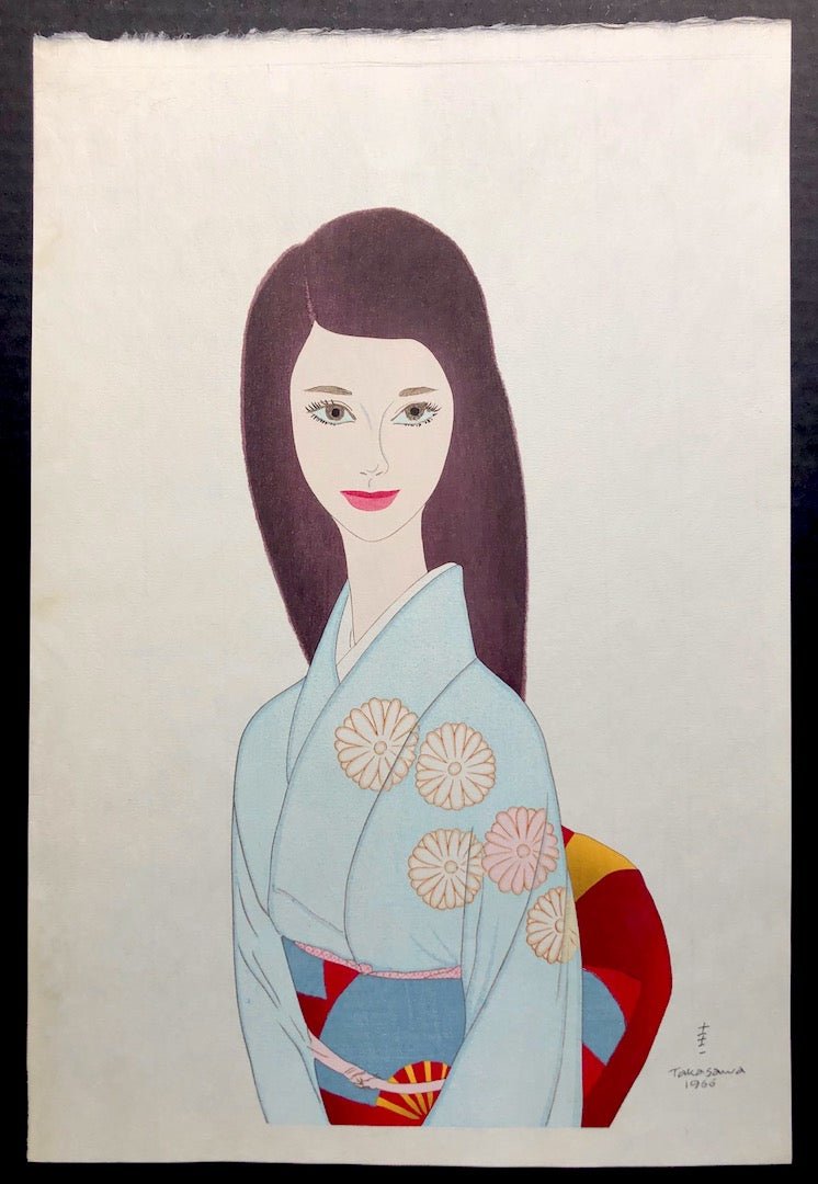  - Kiku no Shiratsuyu (Modern beauty in Kimono, Chrysantemum) - SAKURA FINE ART