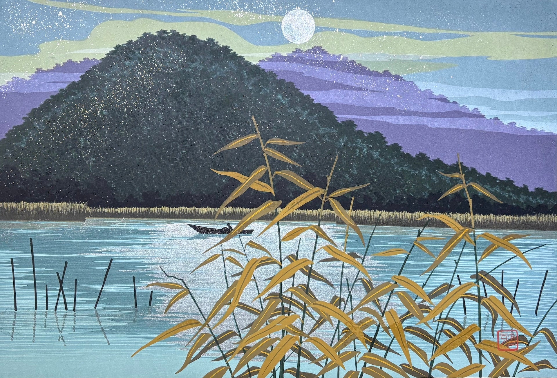  - Kirameki no Toki , Ike (Shining Hirasawa Pond, Kyoto) - Masao Ido - SAKURA FINE ART