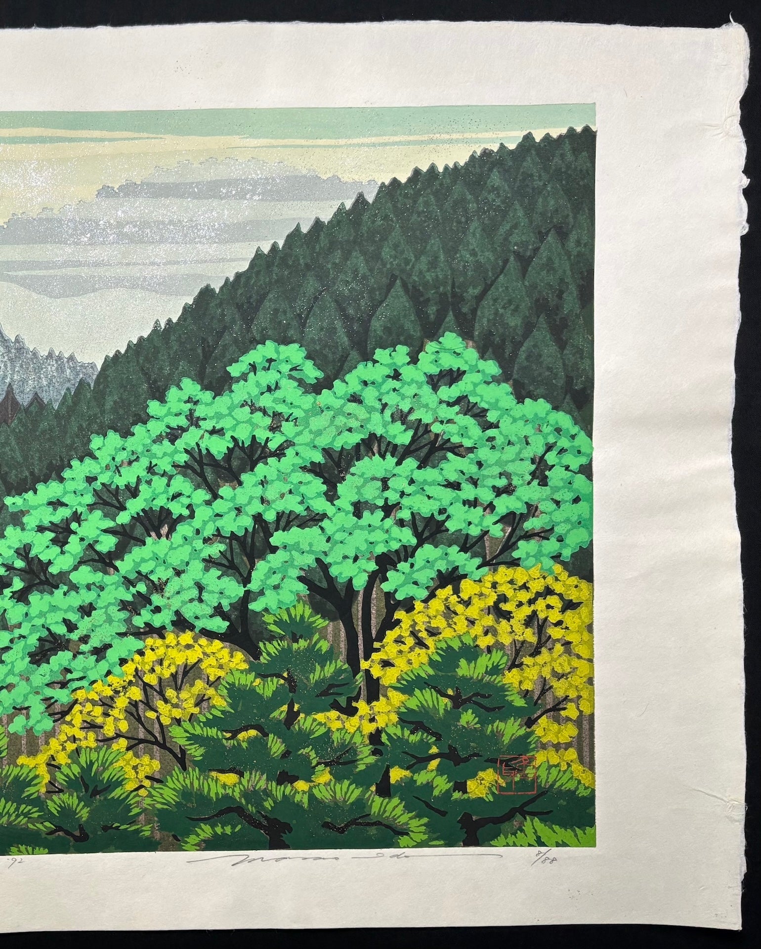  - Kirameki no Toki , Yama (Shining Mountain, Kyoto) - Masao Ido - SAKURA FINE ART