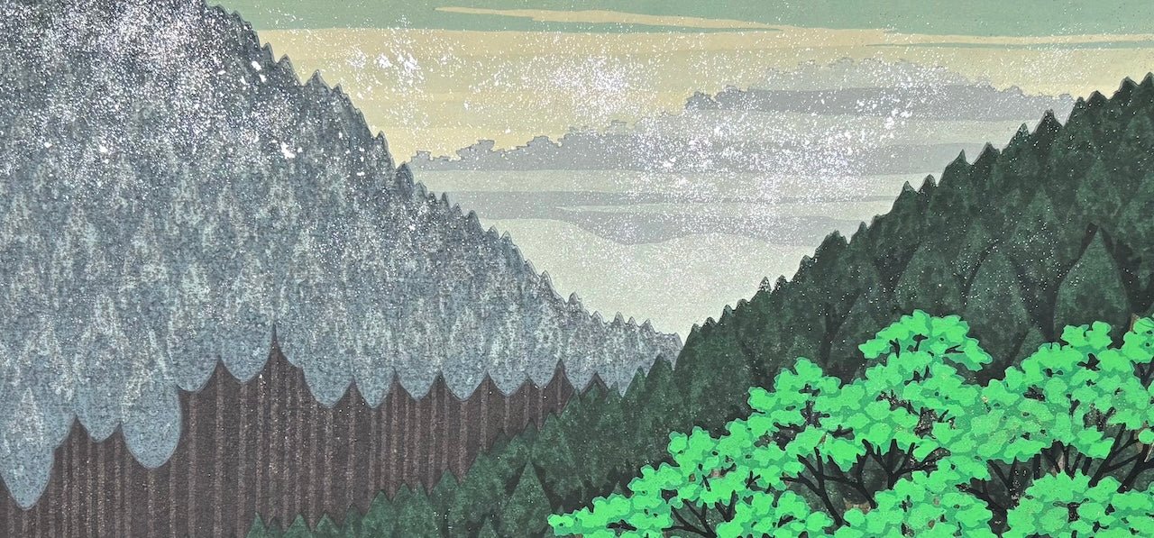  - Kirameki no Toki , Yama (Shining Mountain, Kyoto) - Masao Ido - SAKURA FINE ART