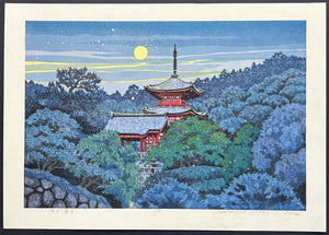  - Kiyomizu Sogetsu (Blue Moon at Kiyomizu, Kyoto) - Masao Ido - SAKURA FINE ART