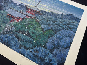 - Kiyomizu Sogetsu (Blue Moon at Kiyomizu, Kyoto) - Masao Ido - SAKURA FINE ART
