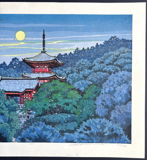  - Kiyomizu Sogetsu (Blue Moon at Kiyomizu, Kyoto) - Masao Ido - SAKURA FINE ART