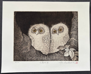  - Kobukuro no Kyodai (Little Owl Brothers) - Hiroto Norikane - SAKURA FINE ART
