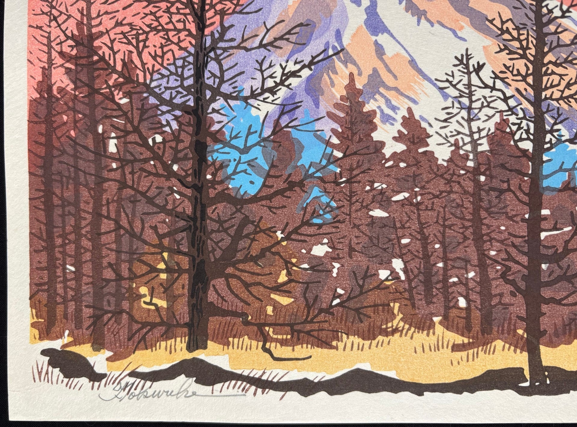  - Koshu Kaido (Mt. Fuji from the Koshu Kaido Highway) - Tomikichiro Tokuriki - SAKURA FINE ART