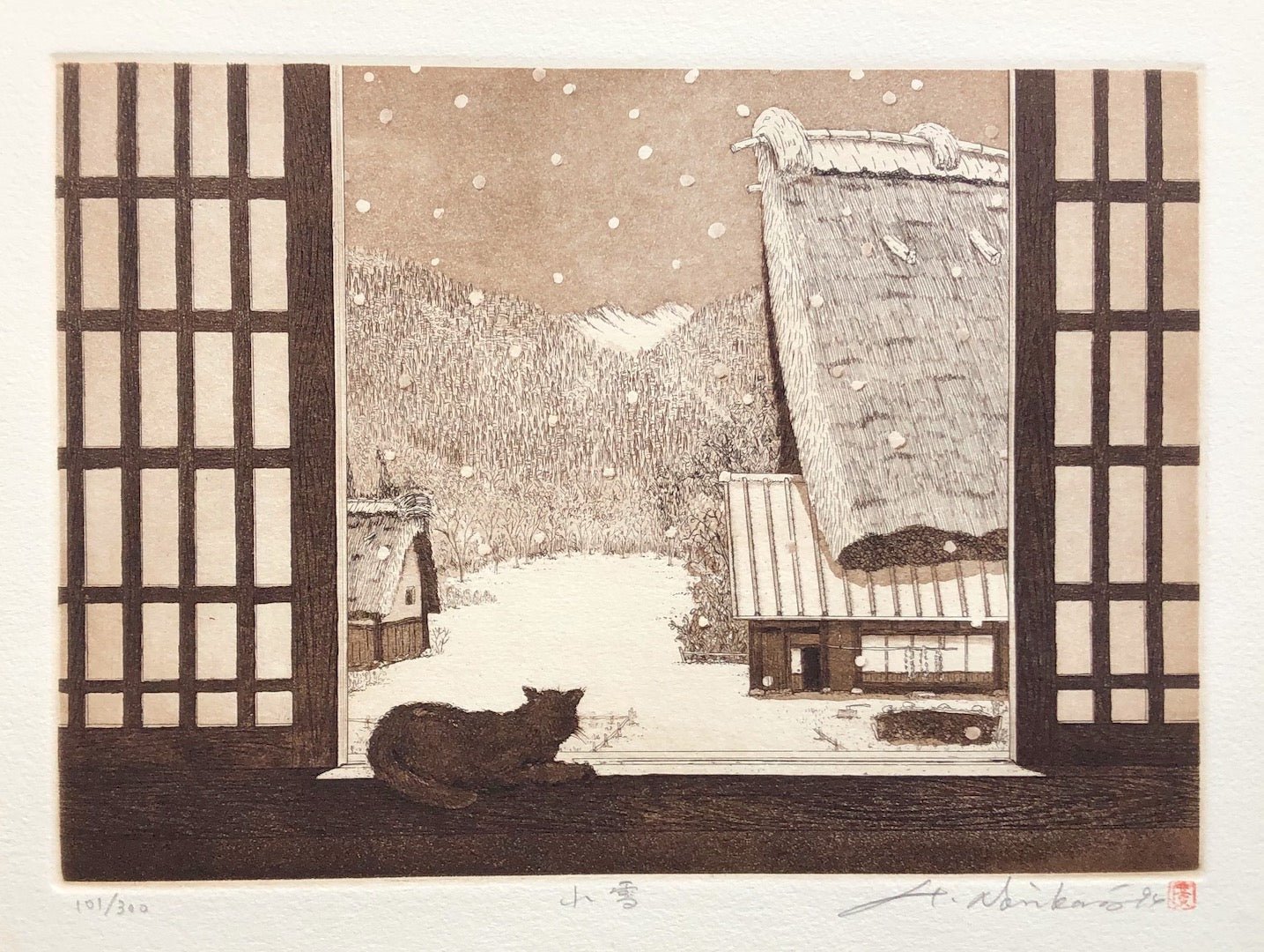  - Koyuki (Cat in Light Snow) - SAKURA FINE ART