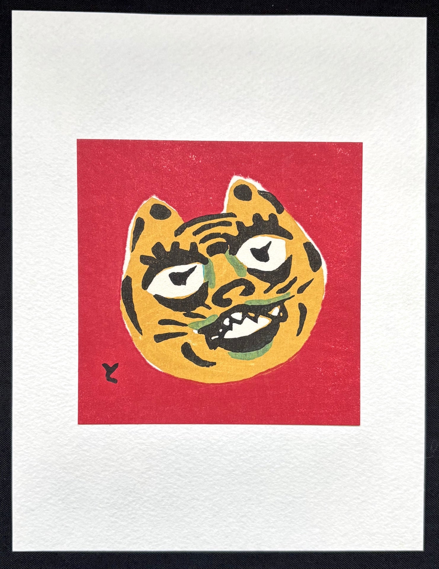  - Kyoto Folklore Toy – Papier - Mâché Tiger Mask from Bishamon - do Temple - Tomikichiro Tokuriki - SAKURA FINE ART