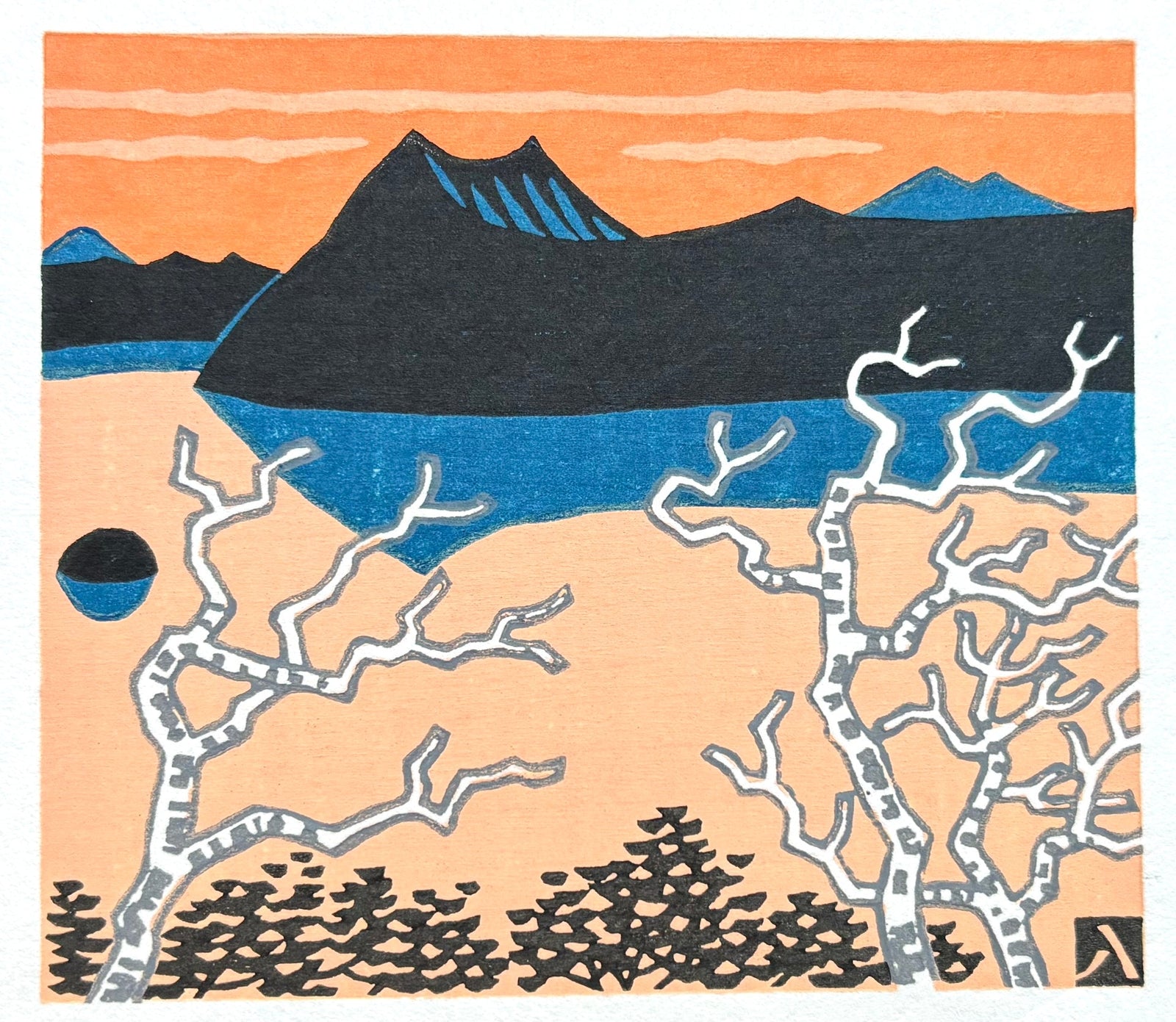  - Lake at Sunset - Yaozo Matsumi - SAKURA FINE ART