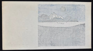  - Lake, Mountains and Full Moon, 1968 - Yoshio Kanamori - SAKURA FINE ART