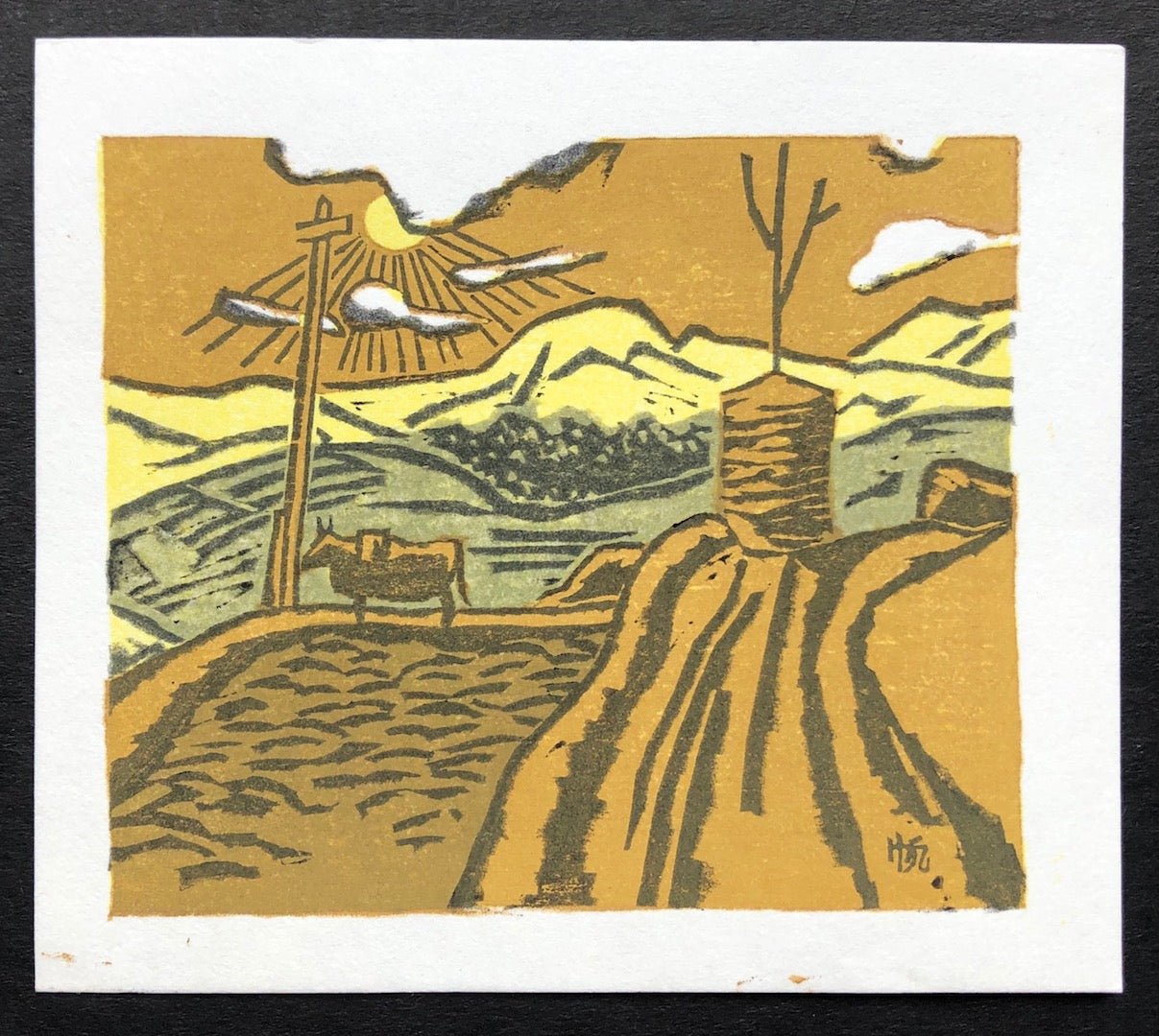  - Landscape of a Field - Senpan Maekawa - SAKURA FINE ART