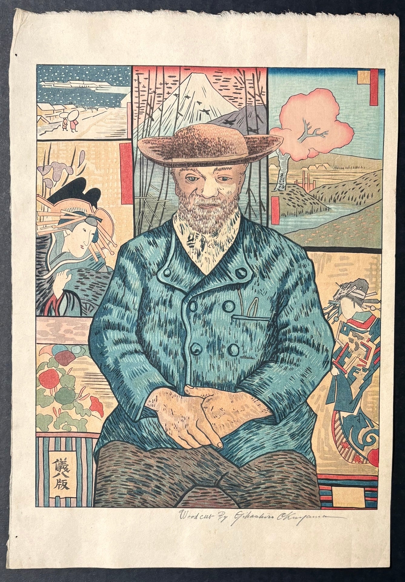  - Le Père Tanguy (Old Man Tanguy - Van Gogh) - Gihachiro Okuyama - SAKURA FINE ART