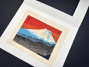  - Mitsu Yuyoi Fuji (Evening Mount Fuji at Mitsu) - Tomikichiro Tokuriki - SAKURA FINE ART