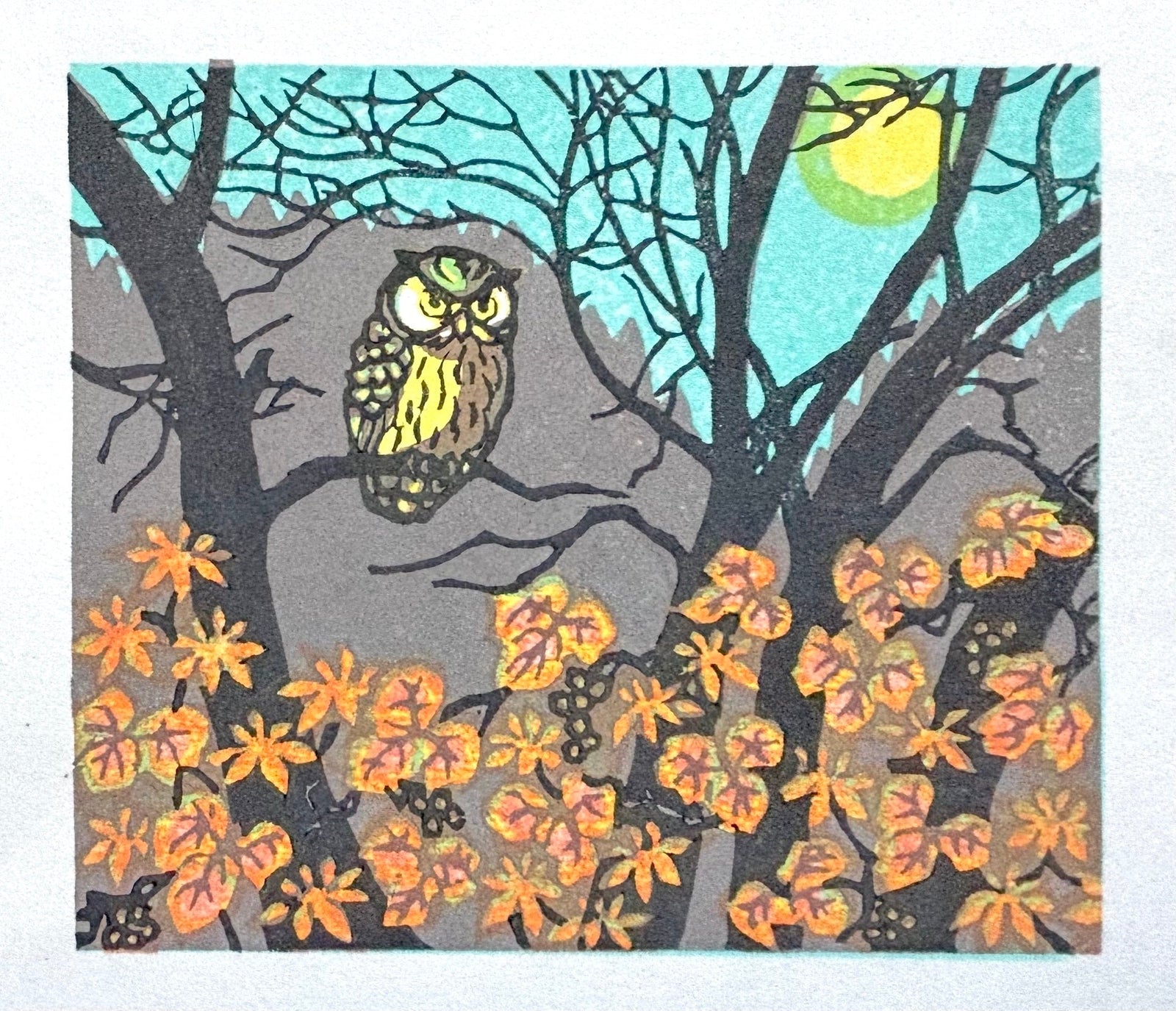  - Moonlit Night Owl - Koho Ohuchi - SAKURA FINE ART