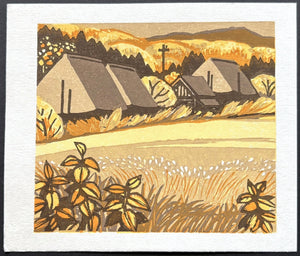 - Mountain Village in Autumn - Taku Harada - SAKURA FINE ART