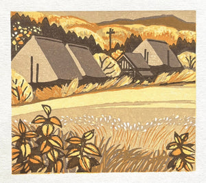 - Mountain Village in Autumn - Taku Harada - SAKURA FINE ART