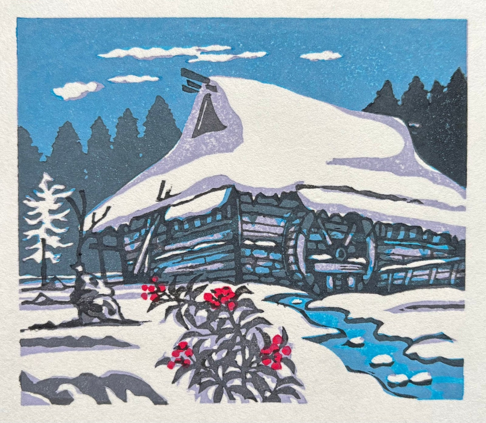  - Mountain Village in Snow - Koho Ohuchi - SAKURA FINE ART