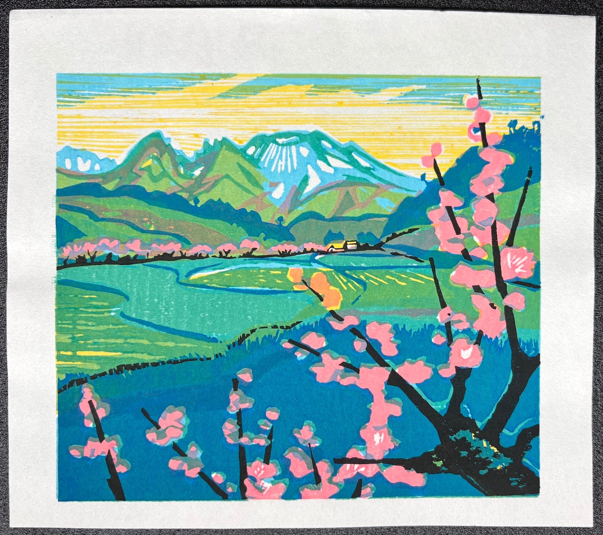  - Mountain Village in Spring - Masaya Watabe - SAKURA FINE ART