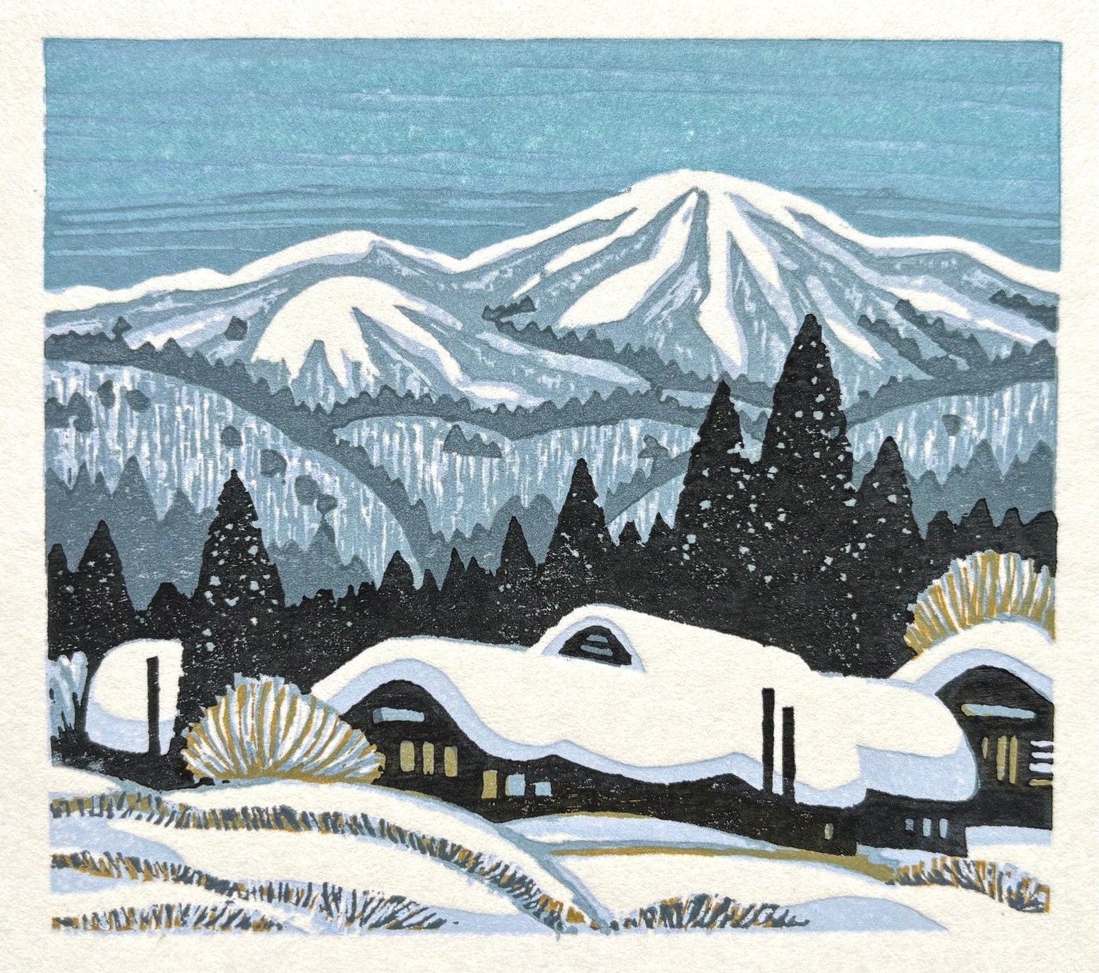  - Mountain Village in Winter - Taku Harada - SAKURA FINE ART
