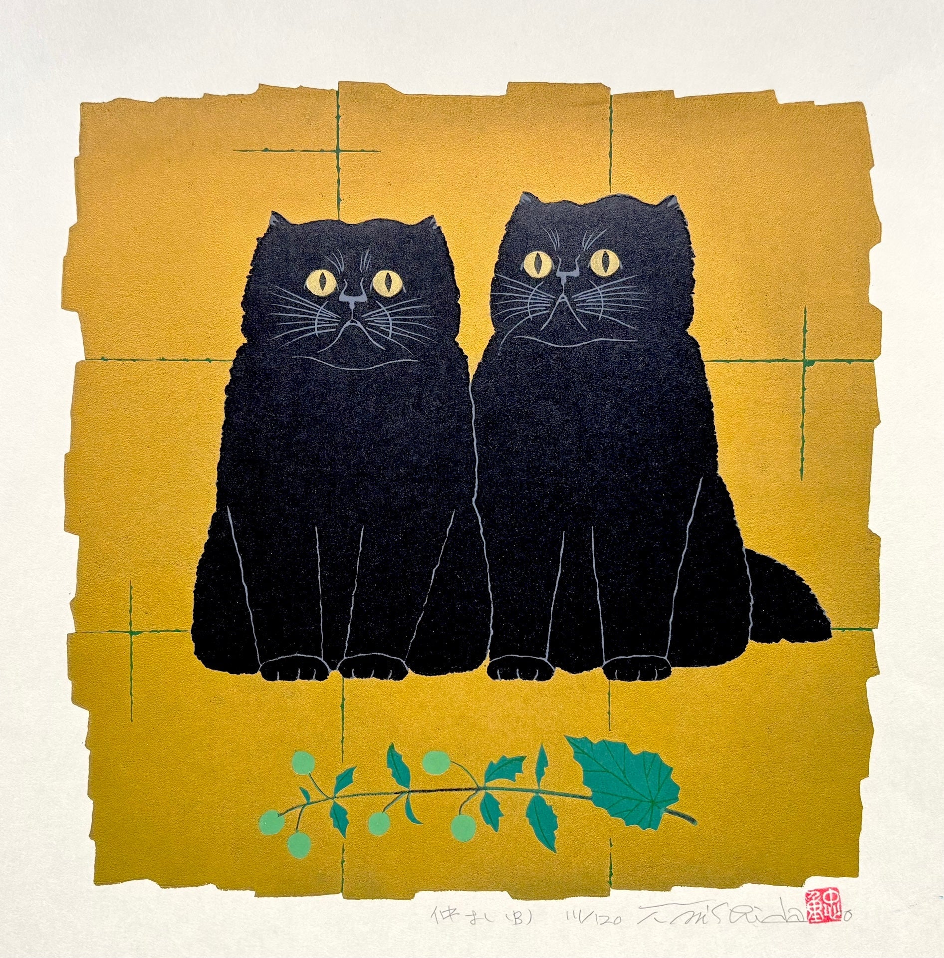  - Nakayoshi, B (Good Friends, Black Cats) - SAKURA FINE ART