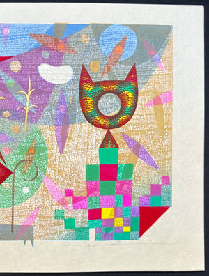  - Neko to Tori (Cat and Bird) - Mitsuru Hiraki - SAKURA FINE ART