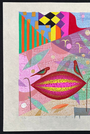  - Neko to Tori (Cat and Bird) - Mitsuru Hiraki - SAKURA FINE ART