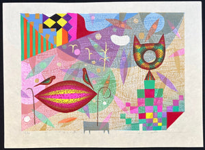  - Neko to Tori (Cat and Bird) - Mitsuru Hiraki - SAKURA FINE ART