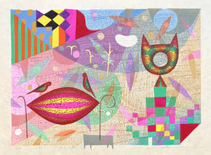  - Neko to Tori (Cat and Bird) - Mitsuru Hiraki - SAKURA FINE ART