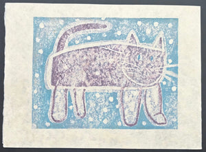 - Neko to Yuki (Cat and Snow) - Gashu Fukami - SAKURA FINE ART