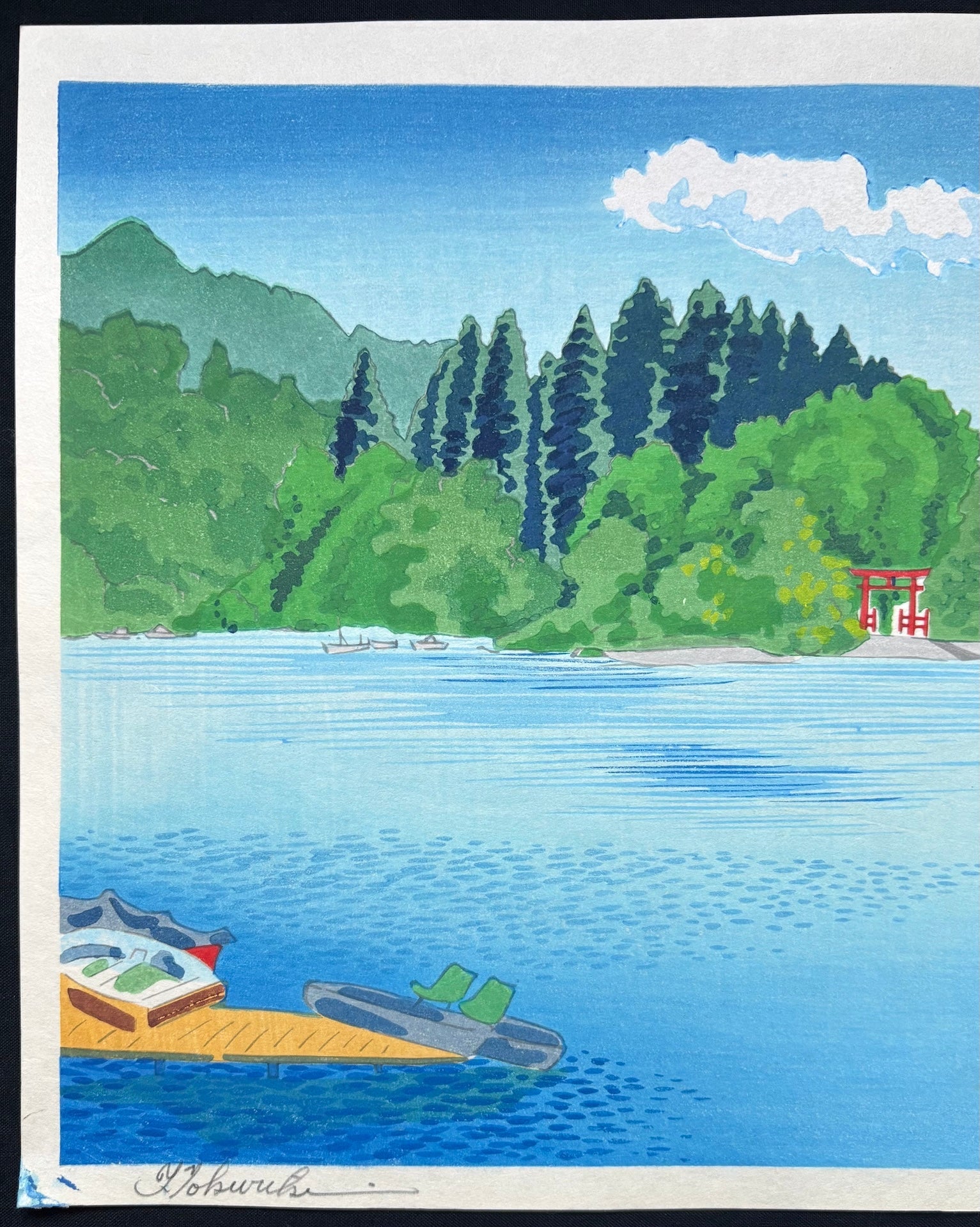  - Nojiri - ko (Lake Nojiri) - Tomikichiro Tokuriki - SAKURA FINE ART