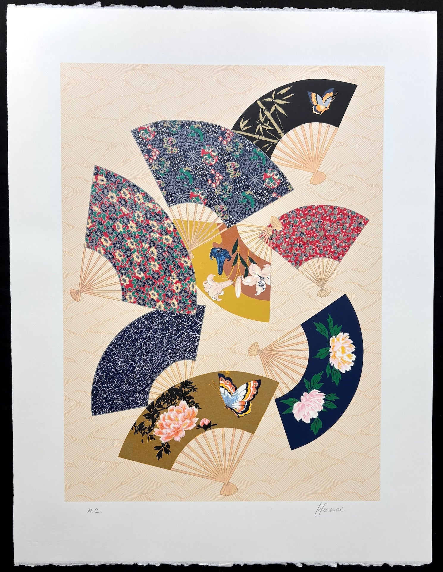  - Ōgi Chō (Folding Fans, Like Butterflies) - Hanae Mori - SAKURA FINE ART