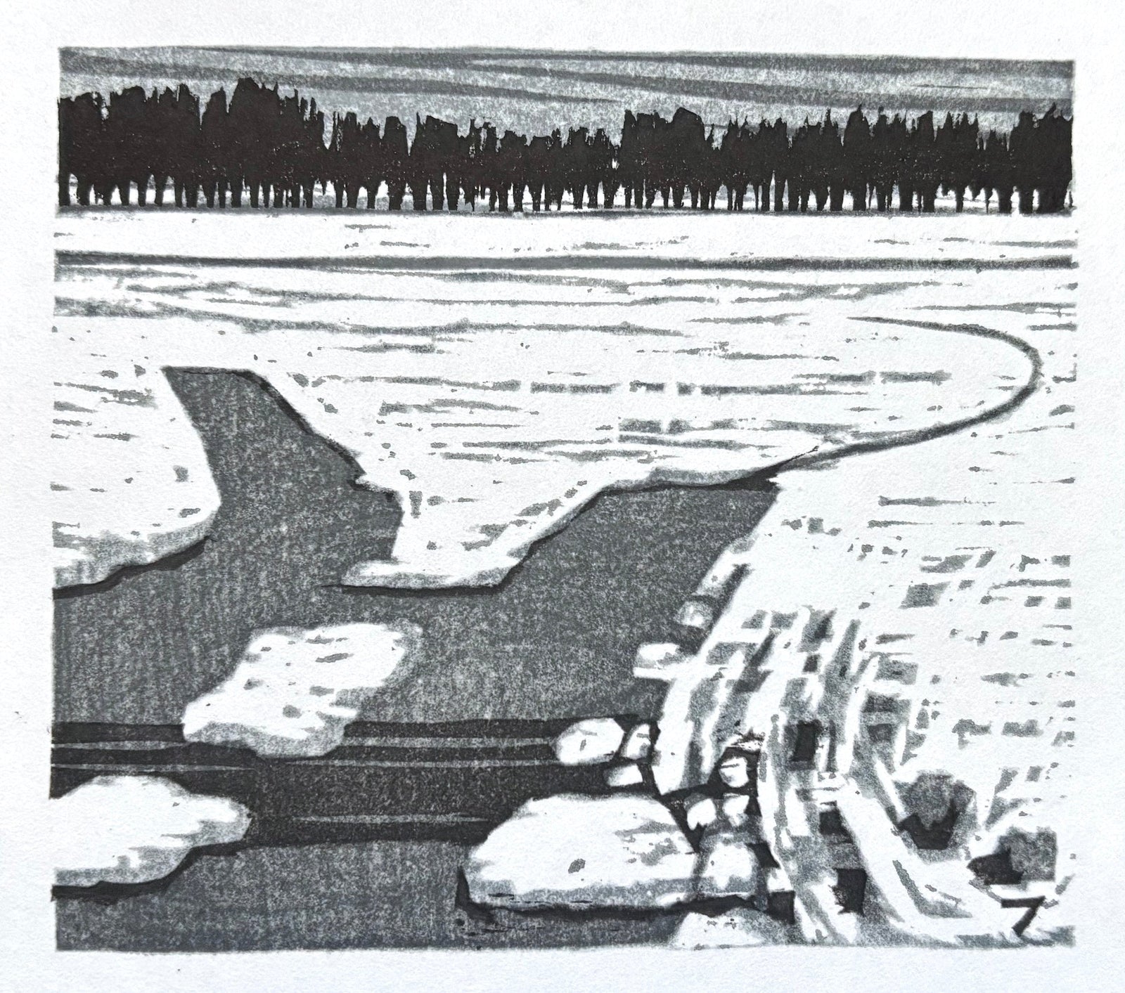 - On the Snowy Riverbank -