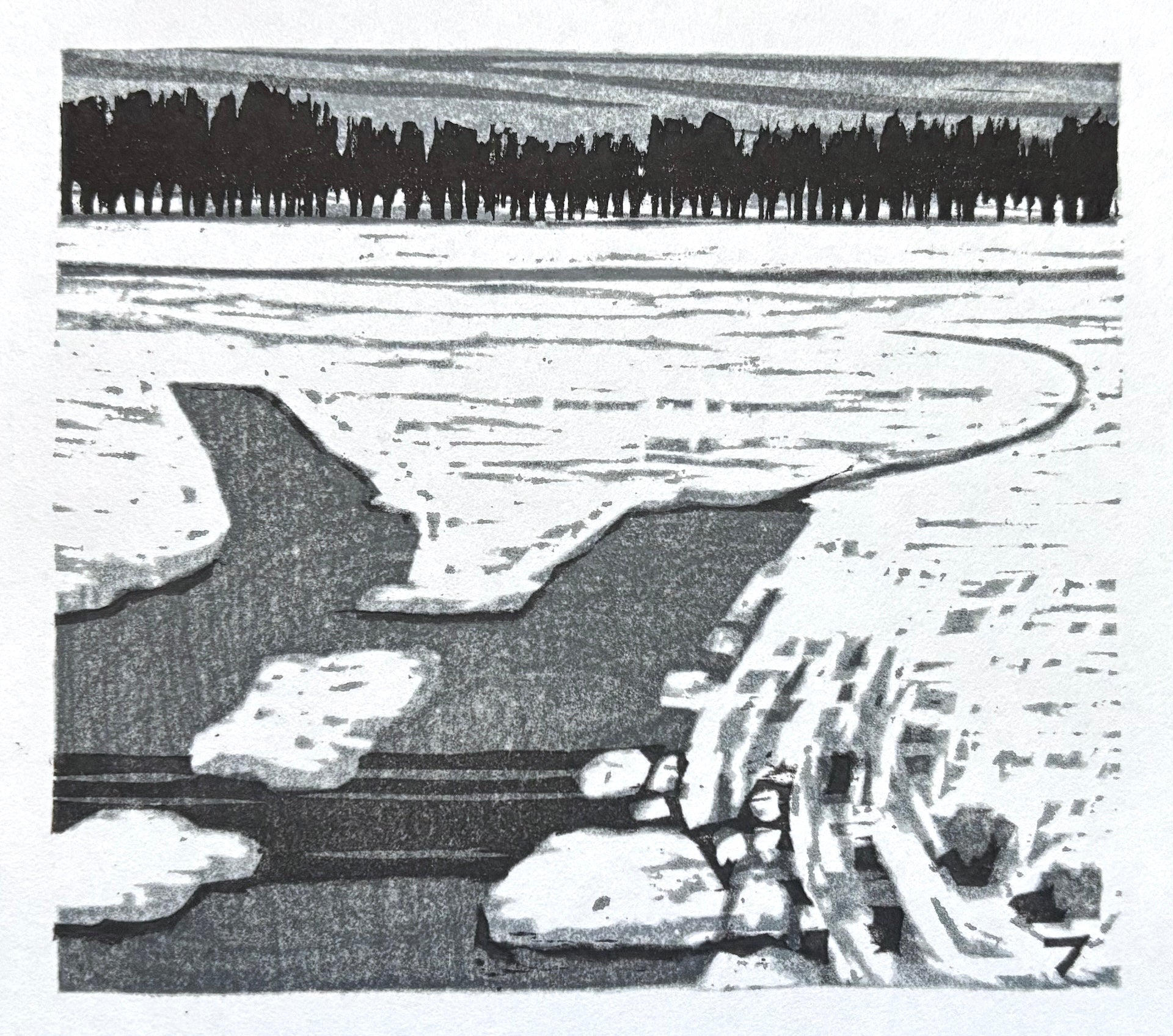 - On the Snowy Riverbank -